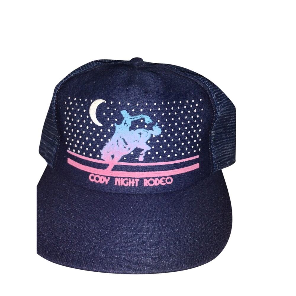V14-Vintage 1980s Cody Knight Rodeo Western-style Trucker Cap